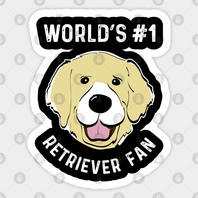 No 1 Golden Retriever Fan Retriever Dog Fan Sticker by atomguy